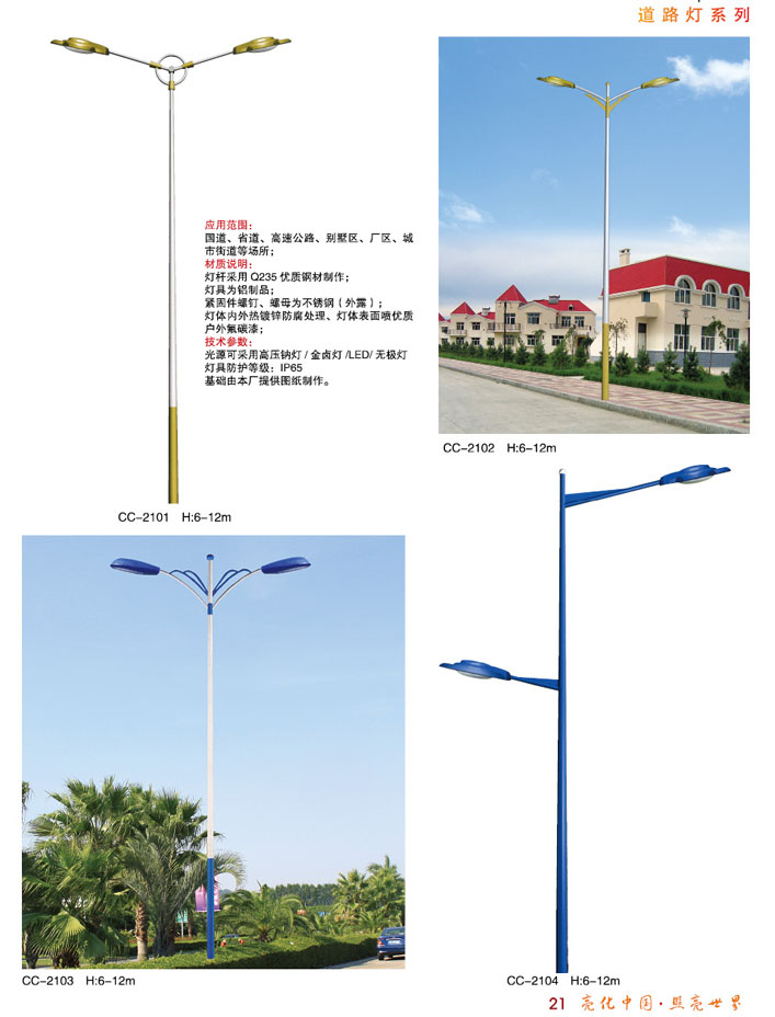 P025 单/双臂锥形路星空在线注册,星空(中国)杆